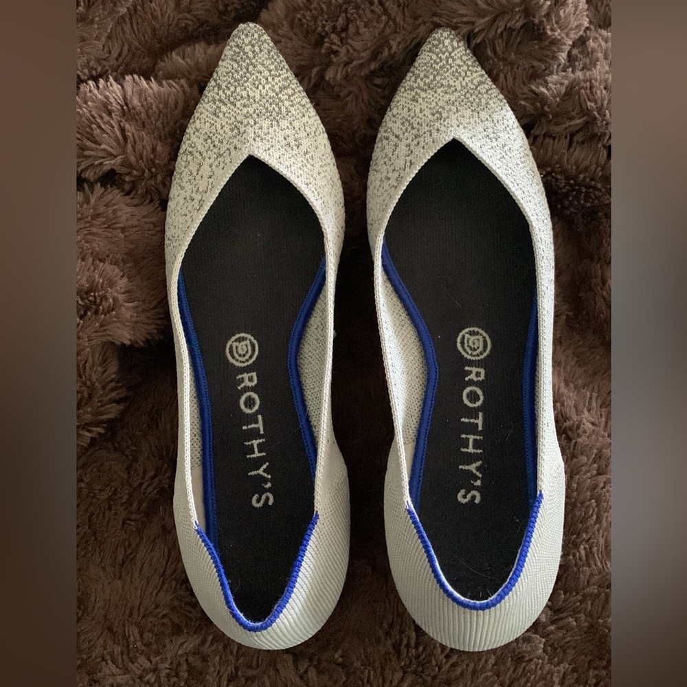 Rothys pearl metallics the point size 10